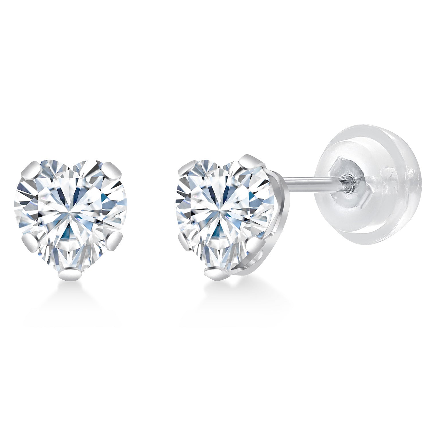 Earrings in 10K White Gold