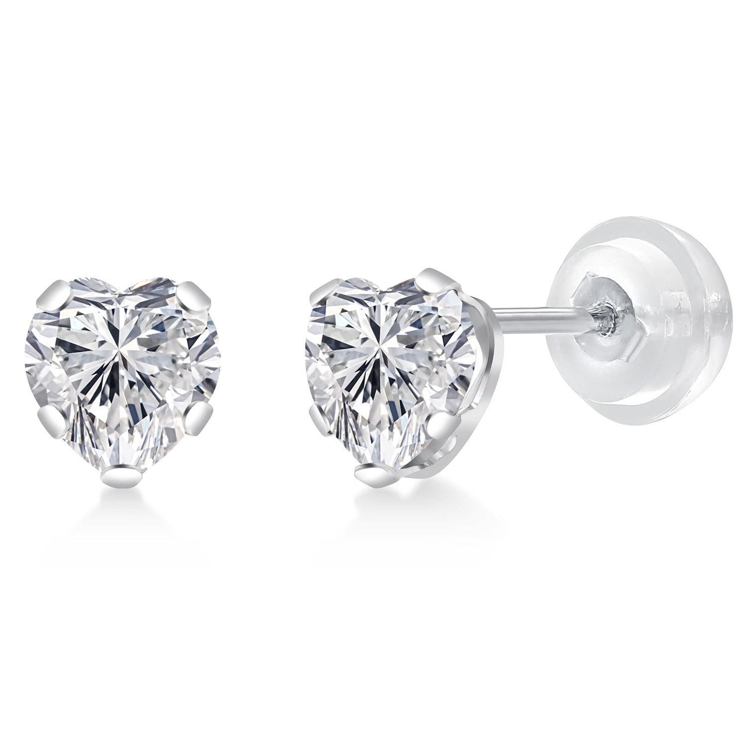 Earrings in 10K White Gold