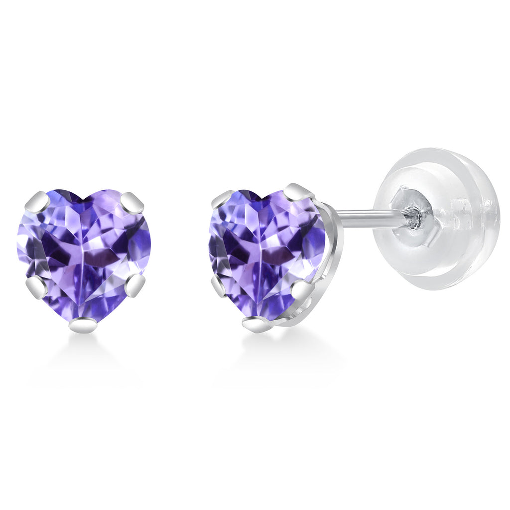 Tanzanite - December_Earrings in 10K White Gold