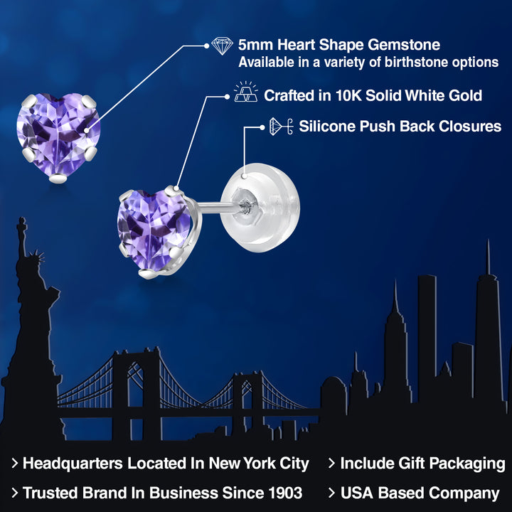 Earrings in 10K White Gold