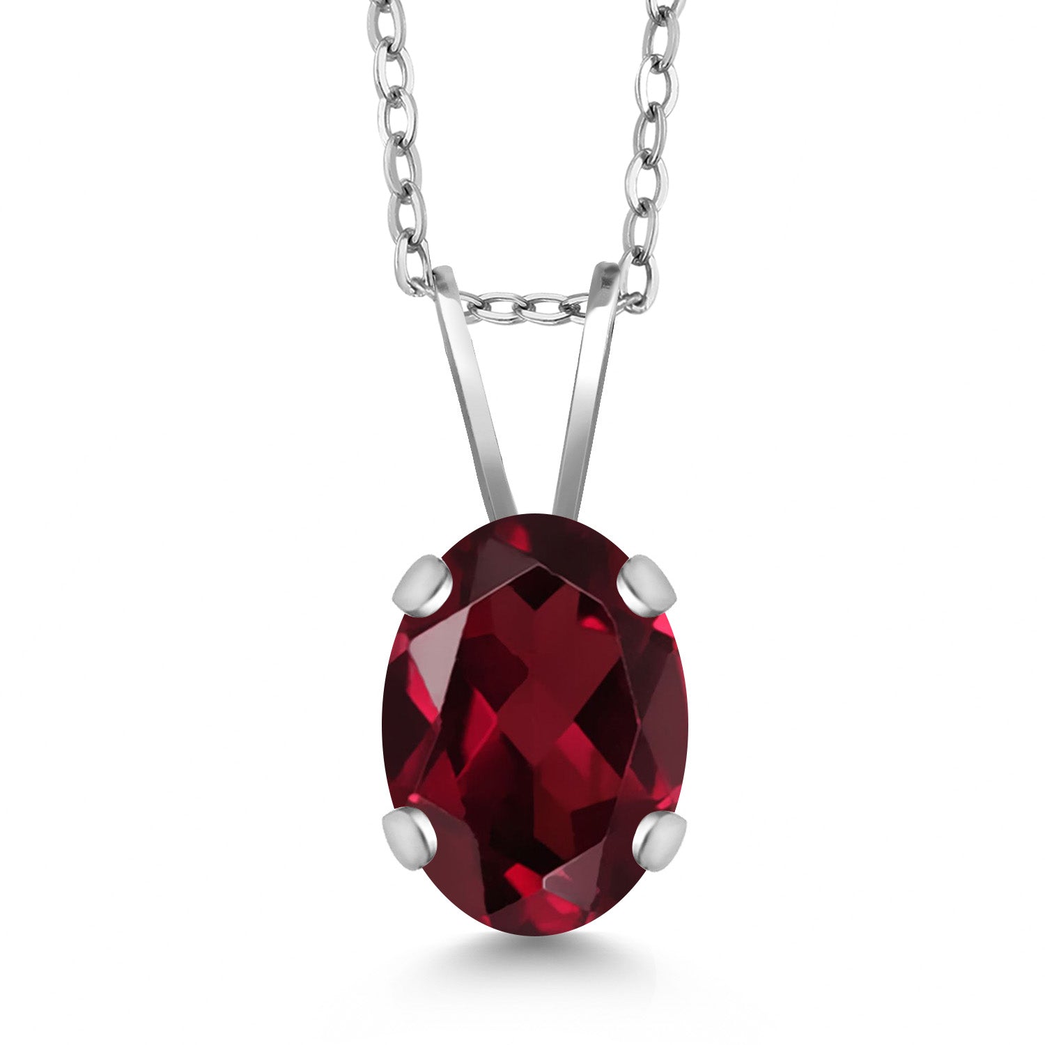 Rhodolite Garnet_Necklace in 14K White Gold