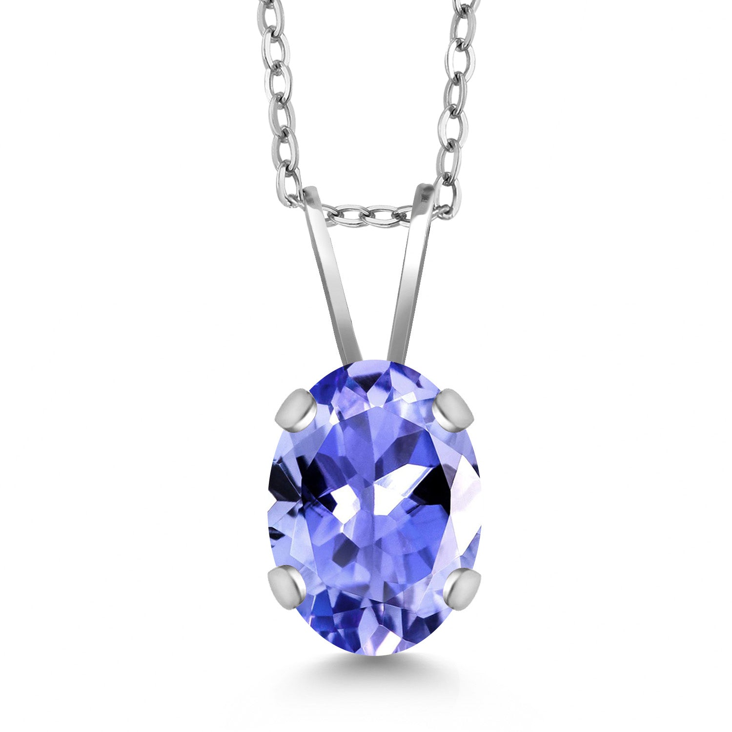 Tanzanite - December_Necklace in 14K White Gold