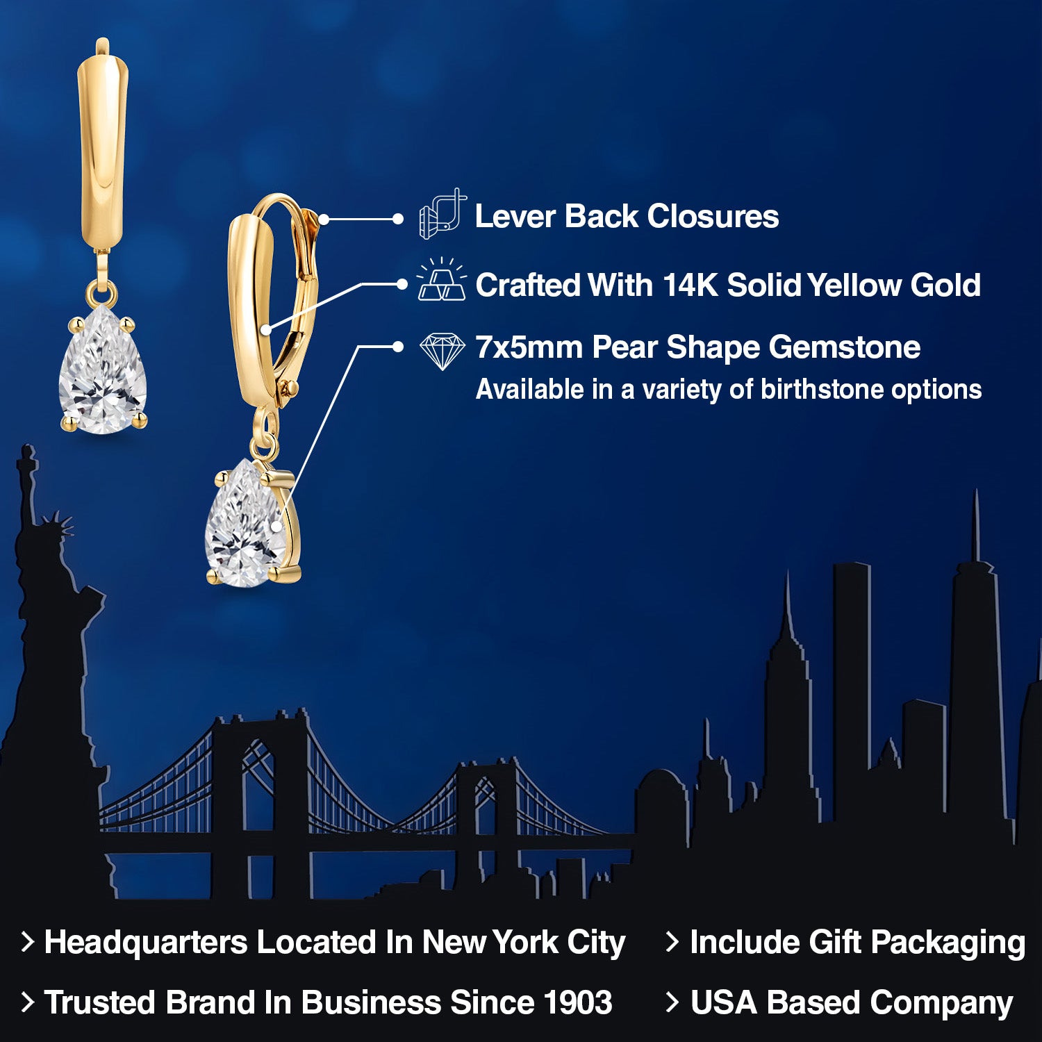 Earrings in 14K Yellow Gold