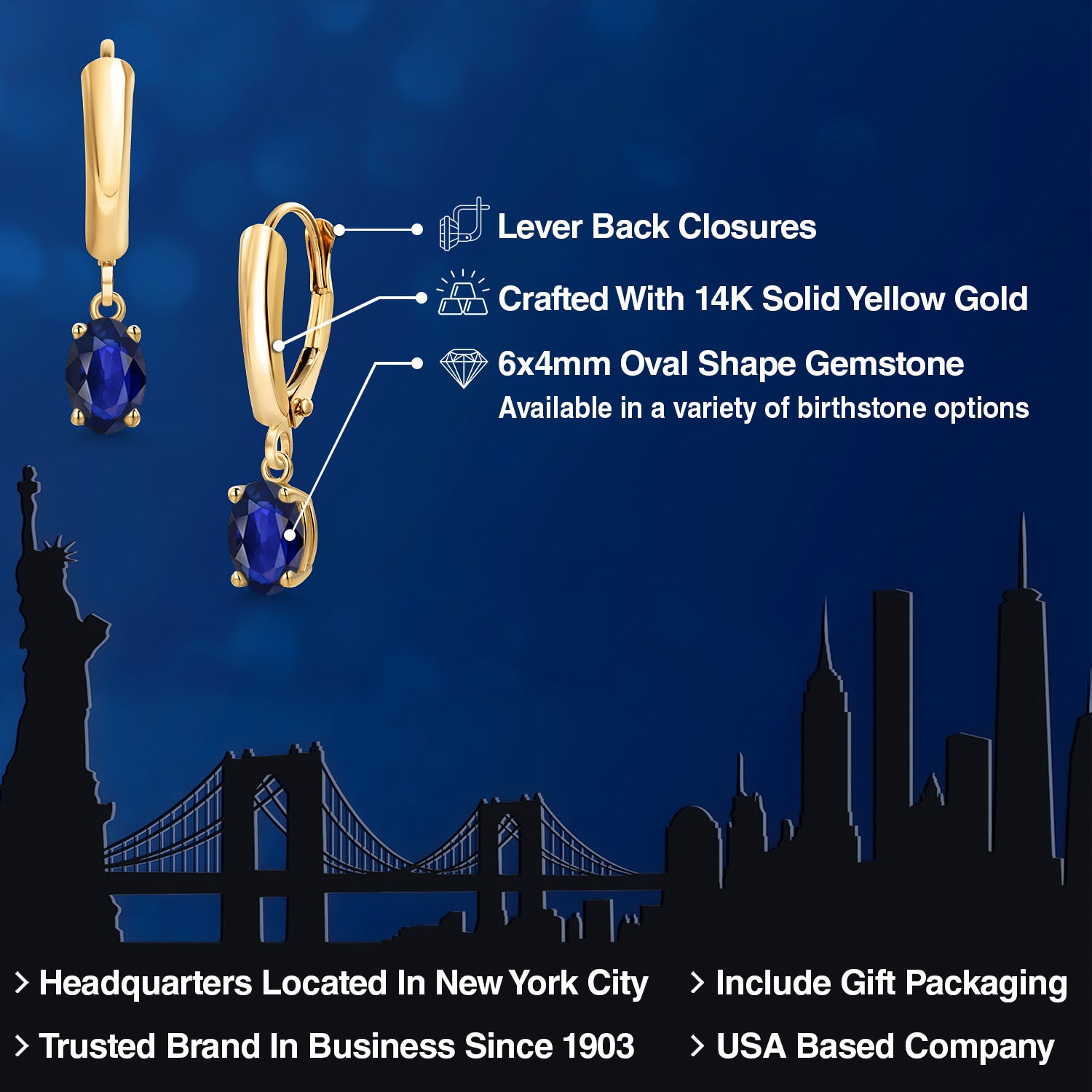 Earrings in 14K Yellow Gold