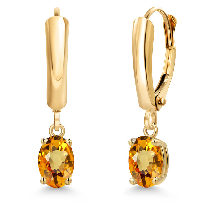 Yellow Sapphire - September_Earrings in 14K Yellow Gold