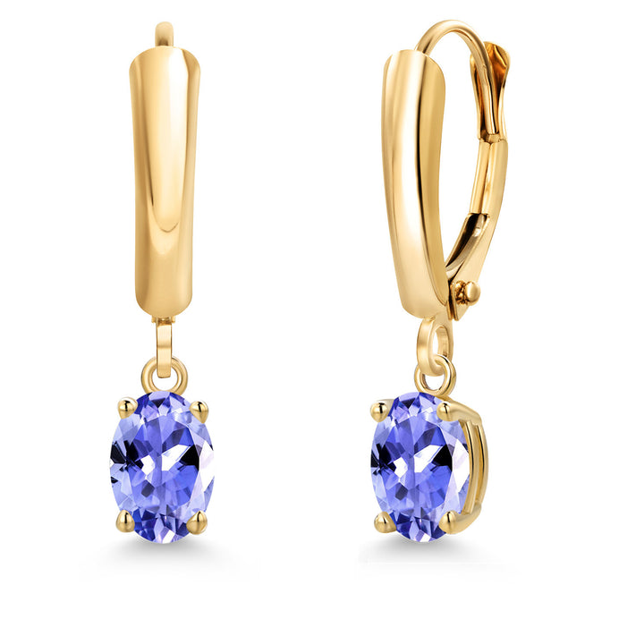 Tanzanite - December_Earrings in 14K Yellow Gold