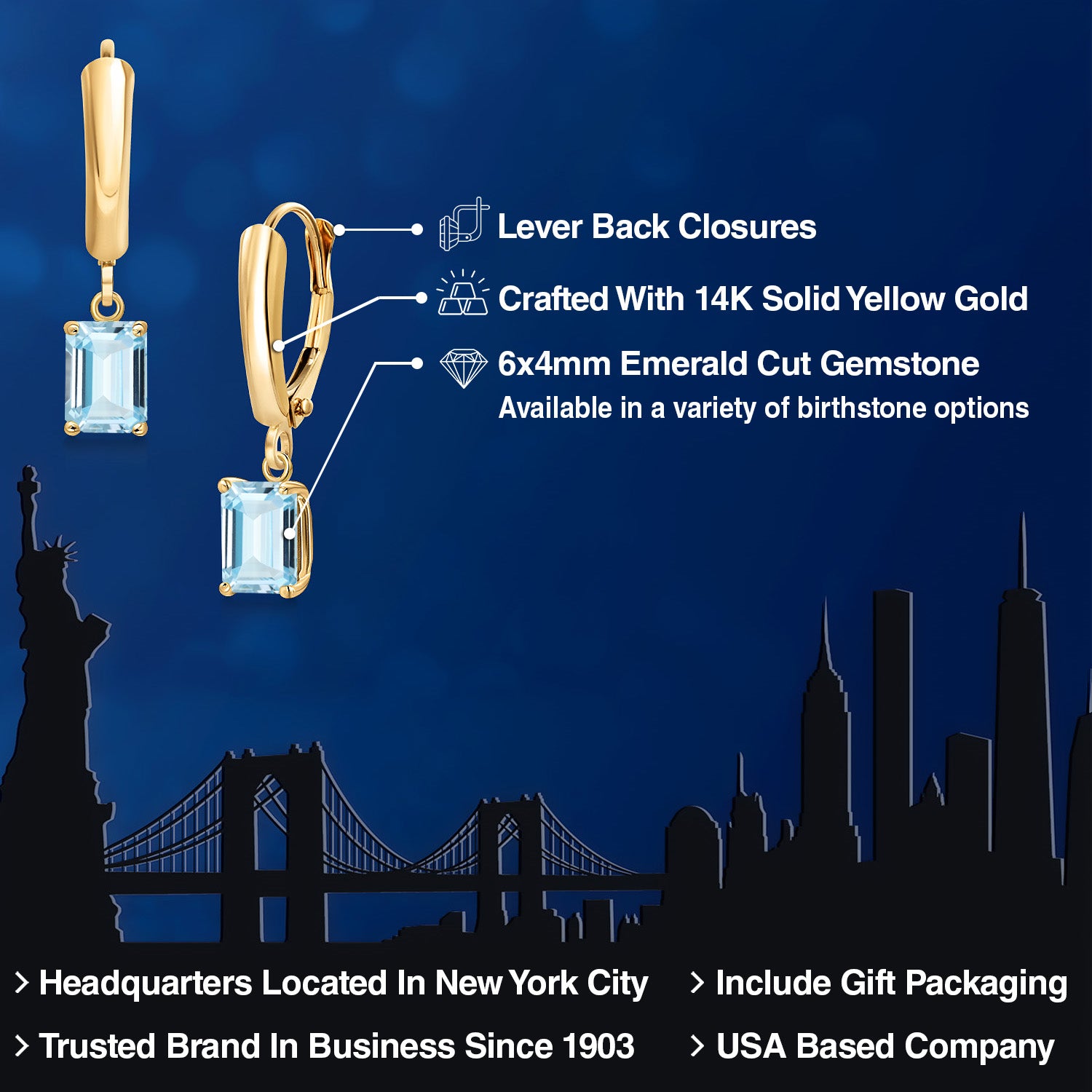 Earrings in 14K Yellow Gold