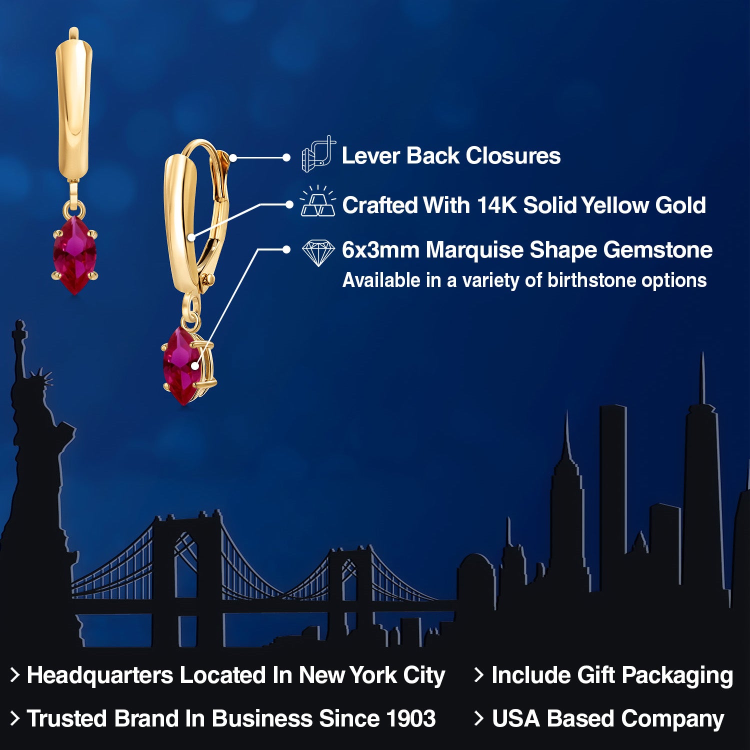 Earrings in 14K Yellow Gold