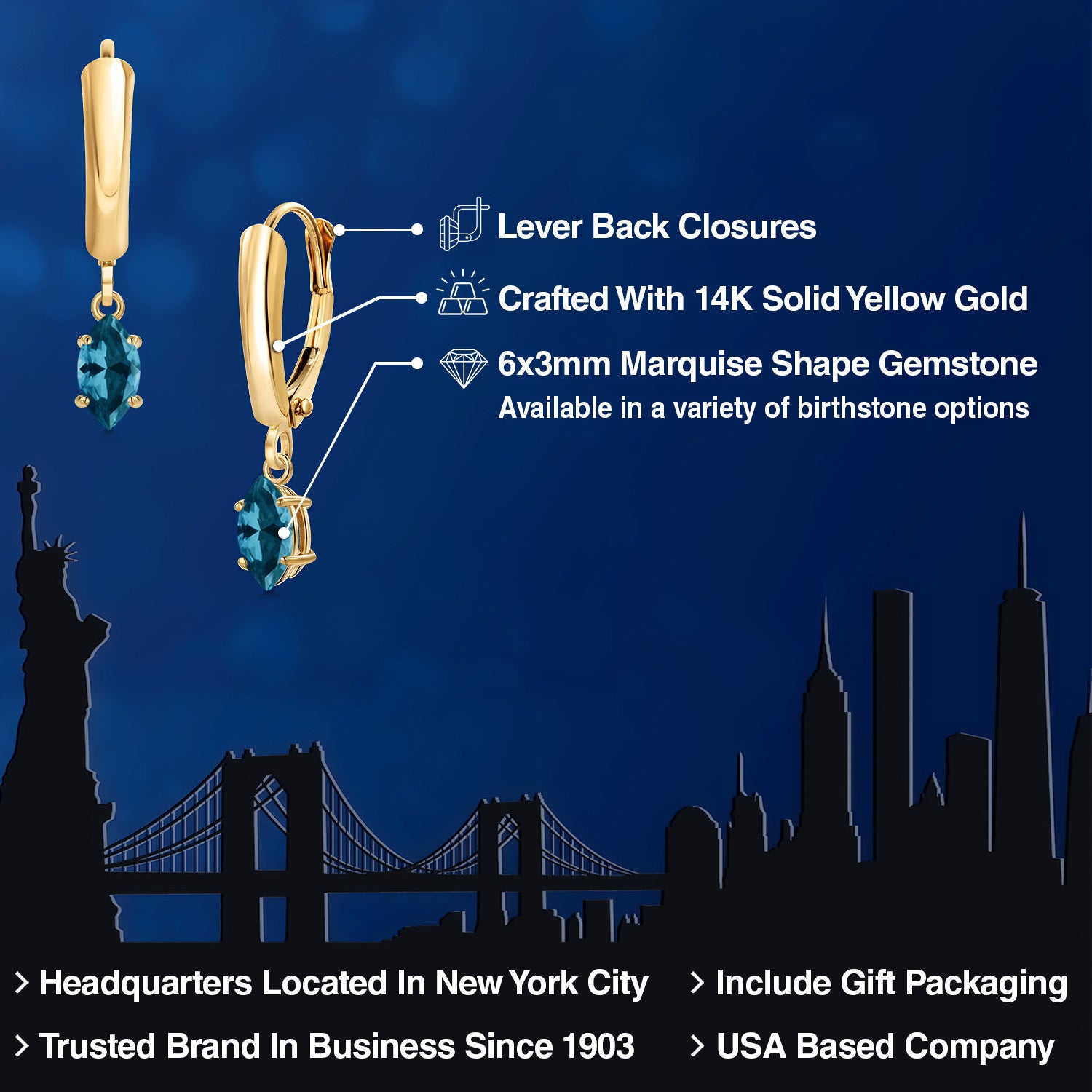 Earrings in 14K Yellow Gold