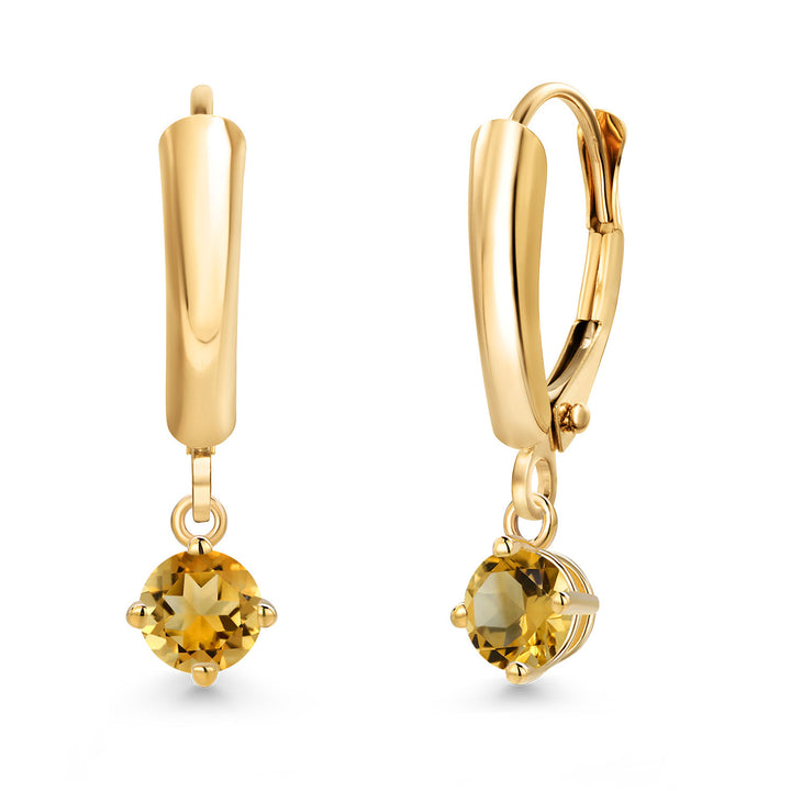 Citrine - November_Earrings in 14K Yellow Gold