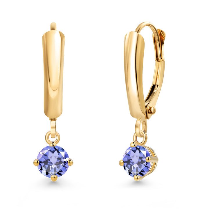 Tanzanite - December_Earrings in 14K Yellow Gold