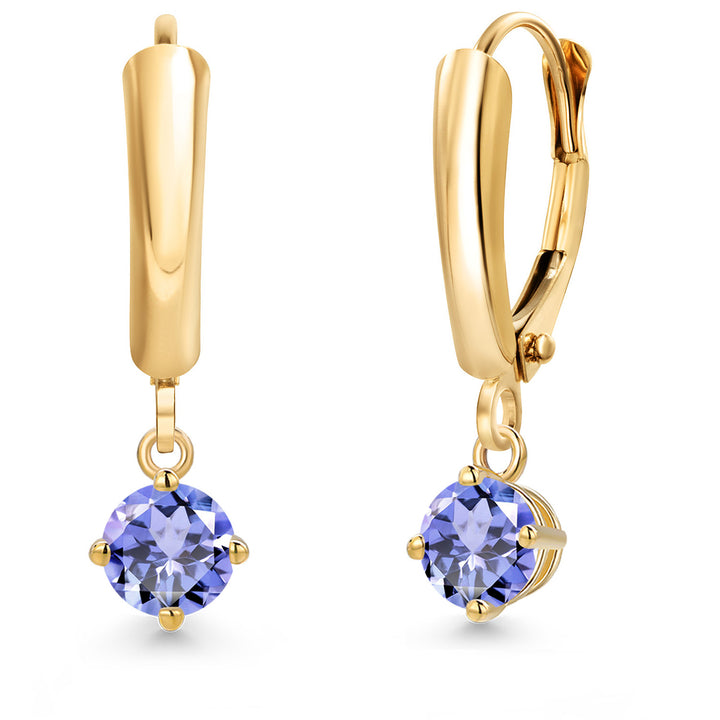 Tanzanite - December_Earrings in 14K Yellow Gold