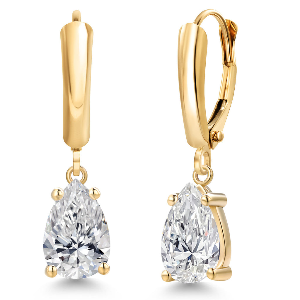 2.00 Cttw_Pear Shape_Earrings in 14K Yellow Gold