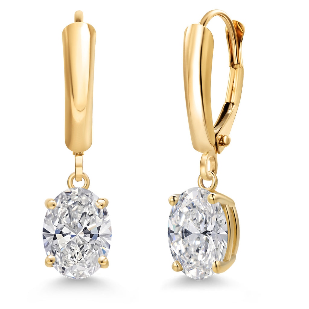 2.00 Cttw_Oval Cut_Earrings in 14K Yellow Gold