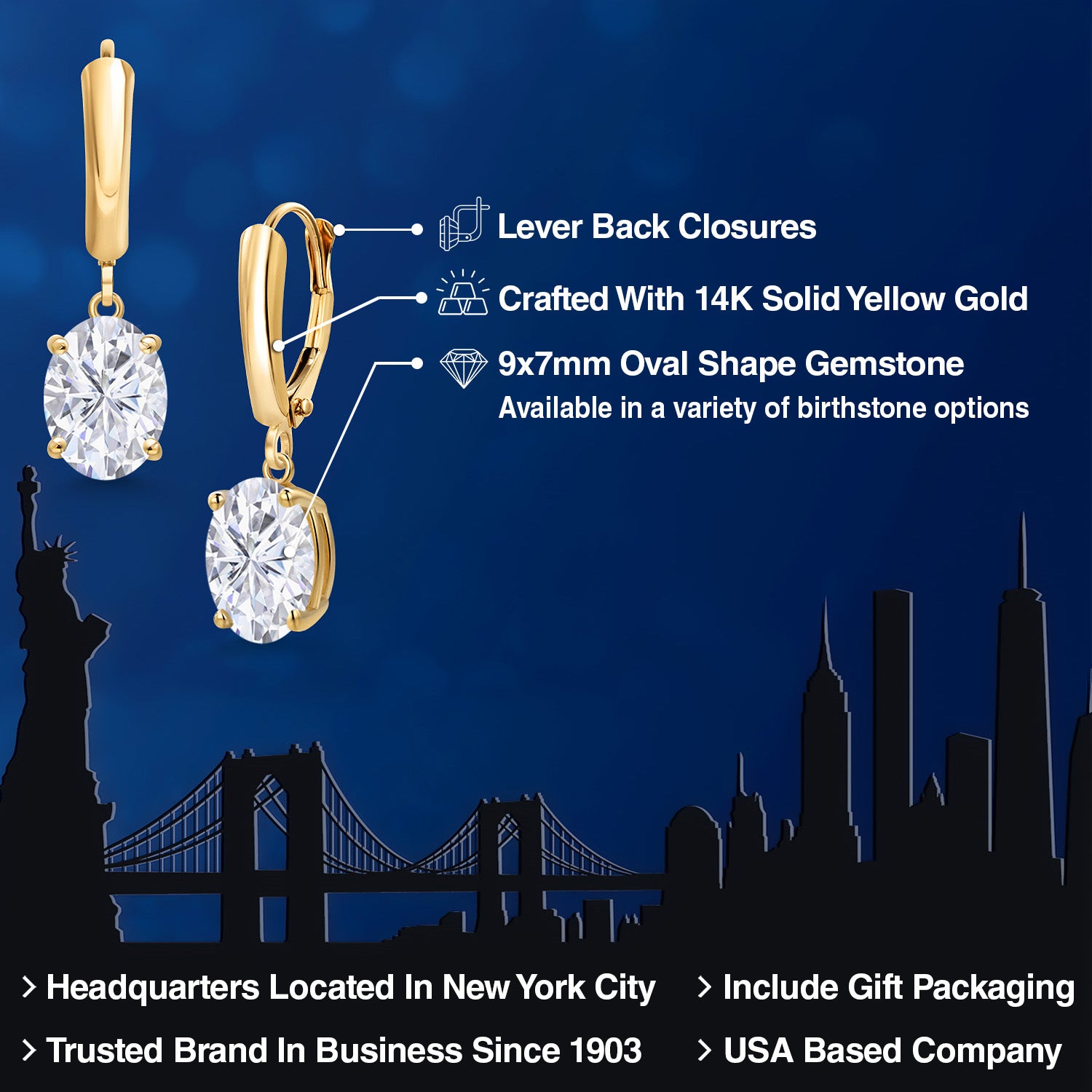 Earrings in 14K Yellow Gold