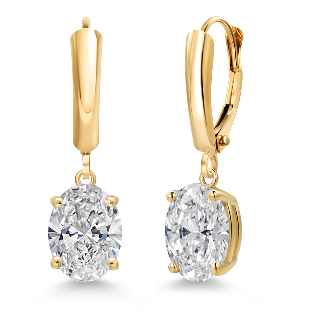 3.00 Cttw_Oval Cut_Earrings in 14K Yellow Gold