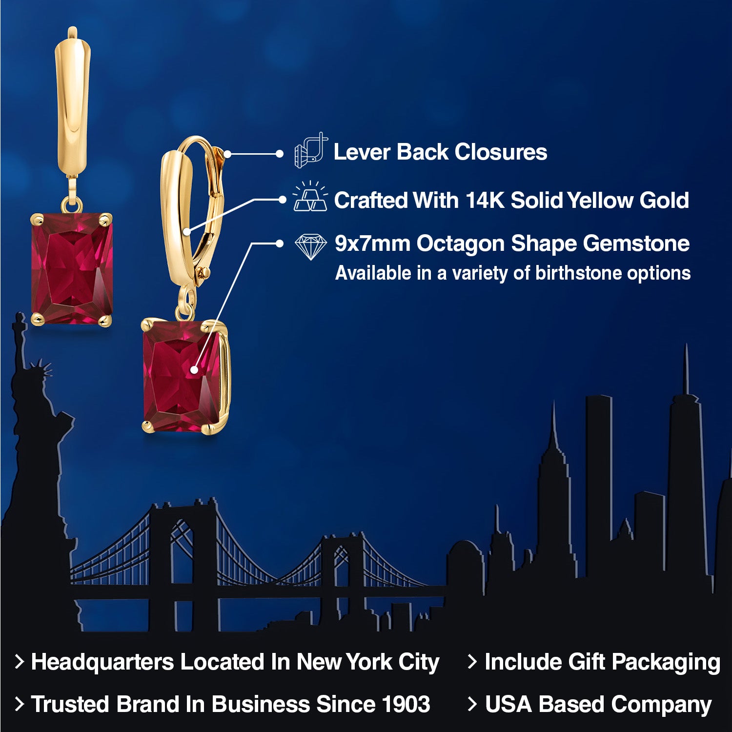 Earrings in 14K Yellow Gold