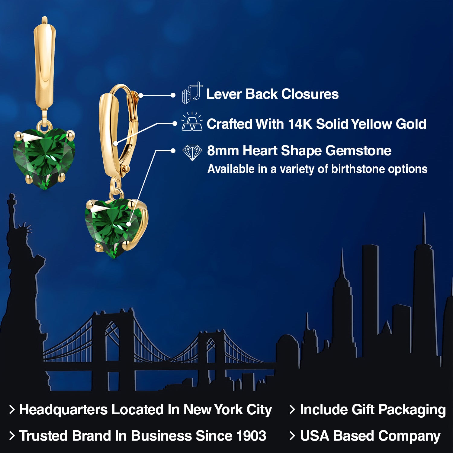 Earrings in 14K Yellow Gold