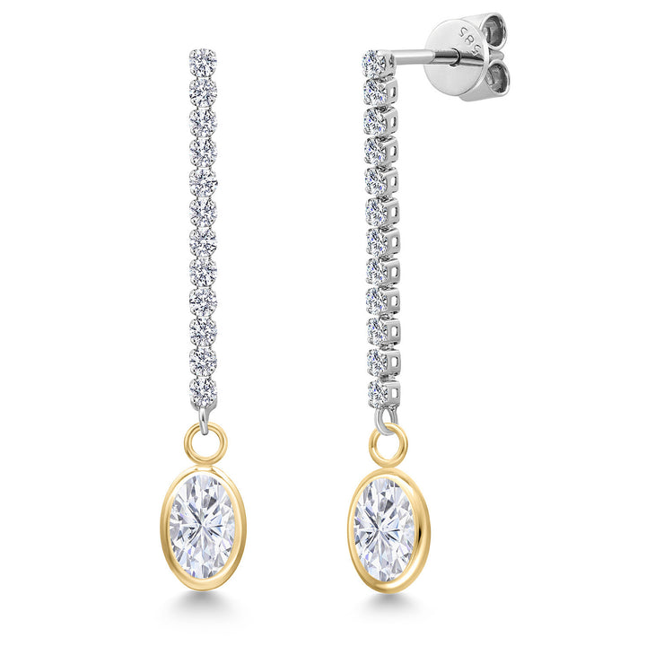 Earrings in 14K Two Tone Gold