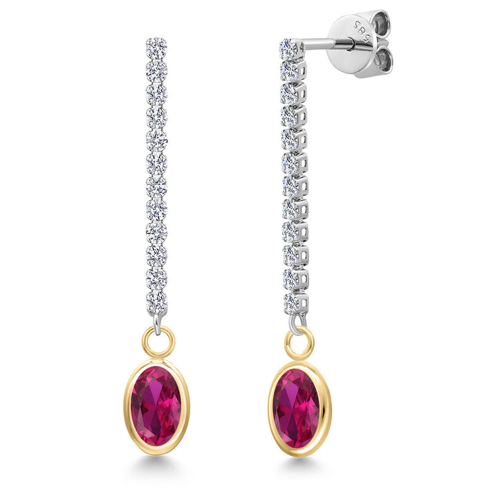Earrings in 14K Two Tone Gold
