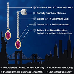 Earrings in 14K Two Tone Gold