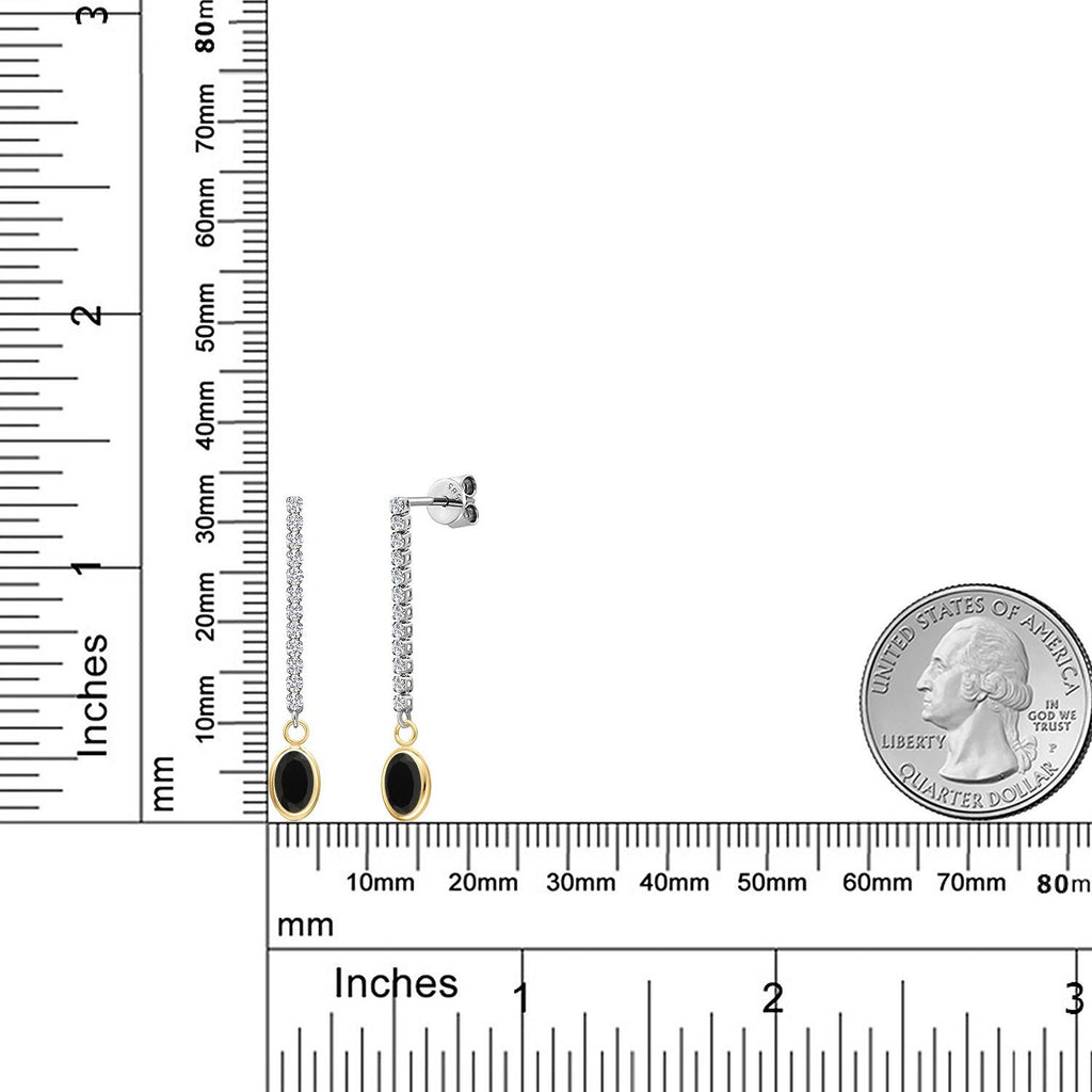 Earrings in 14K Two Tone Gold