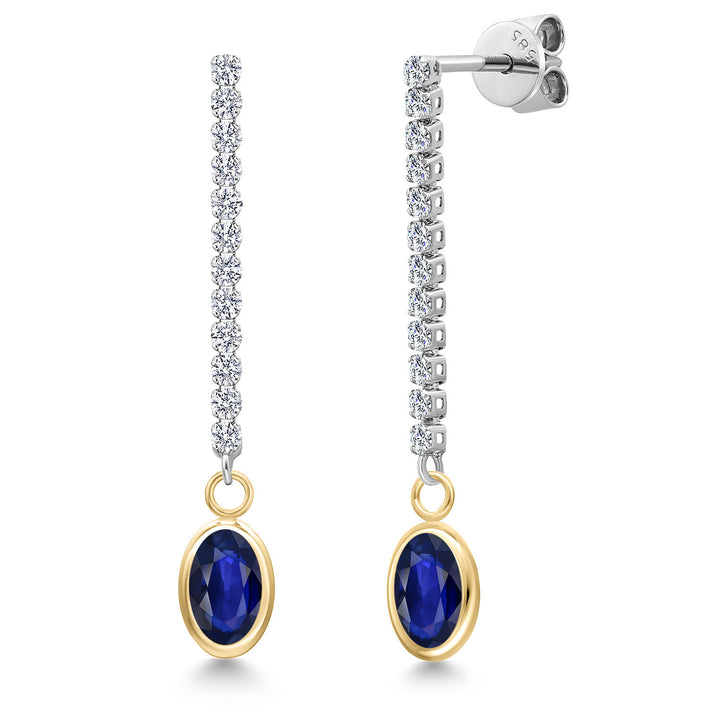 Earrings in 14K Two Tone Gold