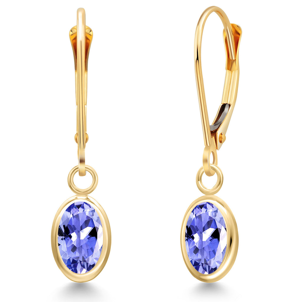Tanzanite - December_Earrings in 14K Yellow Gold