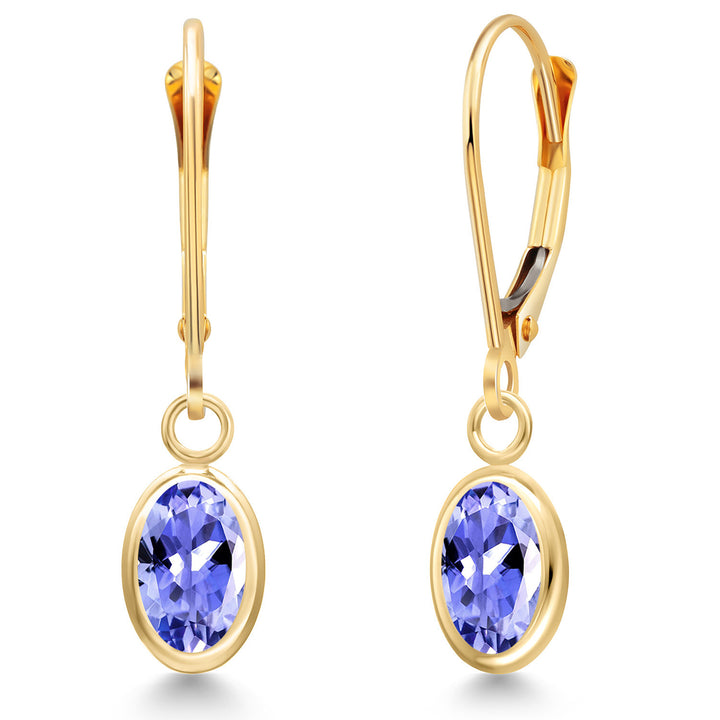 Tanzanite - December_Earrings in 14K Yellow Gold