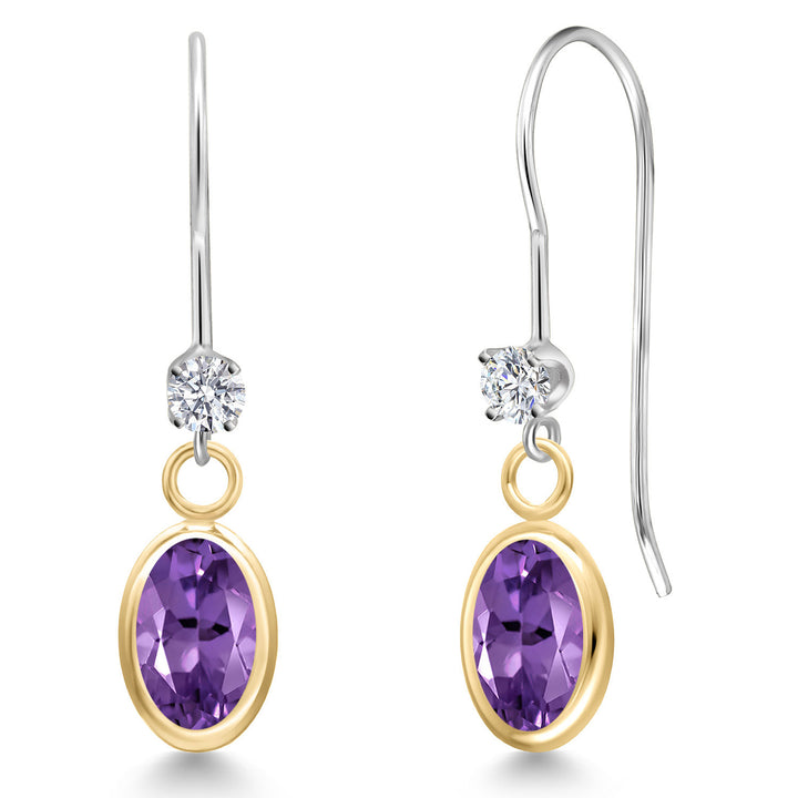 Earrings in 14K Two Tone Gold