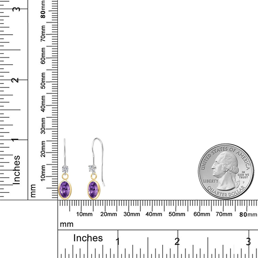 Earrings in 14K Two Tone Gold