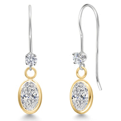 Earrings in 14K Two Tone Gold