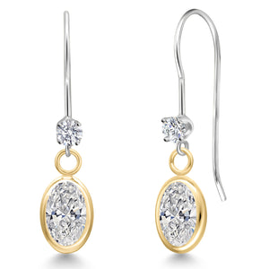 Earrings in 14K Two Tone Gold