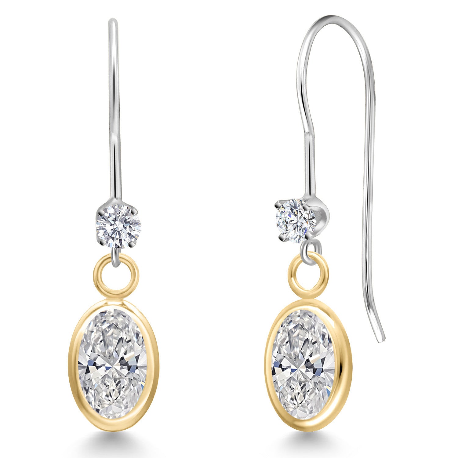 Earrings in 14K Two Tone Gold