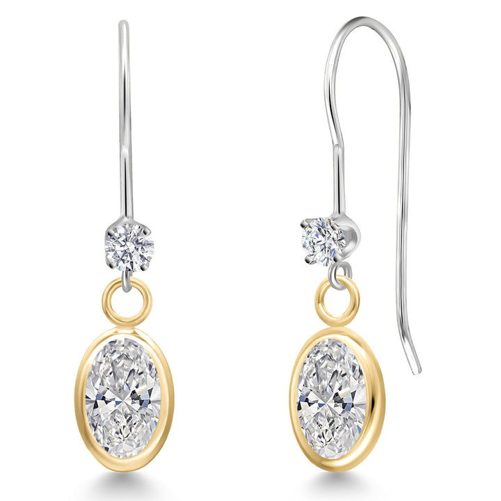 Earrings in 14K Two Tone Gold