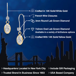 Earrings in 14K Two Tone Gold