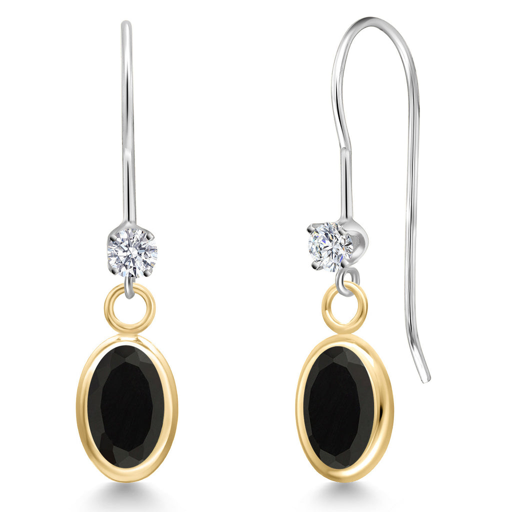 Earrings in 14K Two Tone Gold