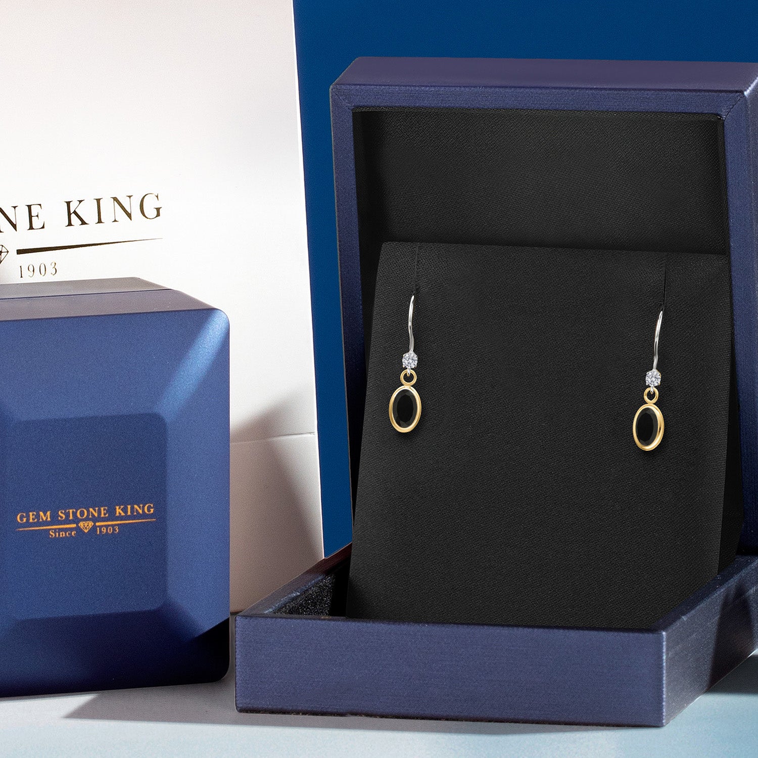 Earrings in 14K Two Tone Gold
