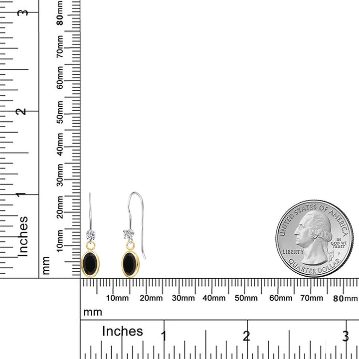 Earrings in 14K Two Tone Gold