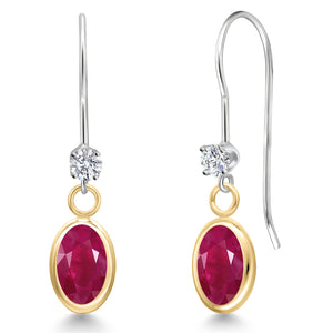 Earrings in 14K Two Tone Gold