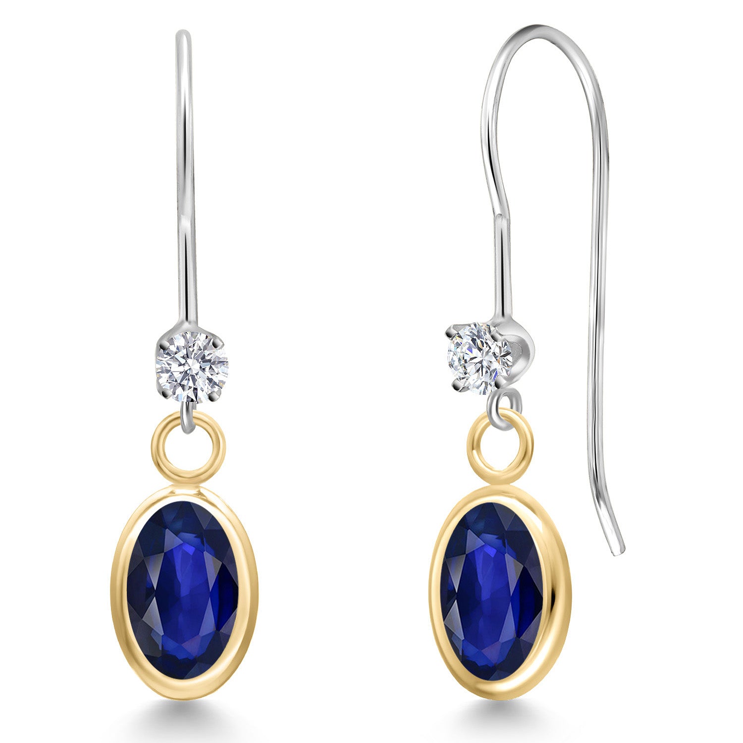 Earrings in 14K Two Tone Gold