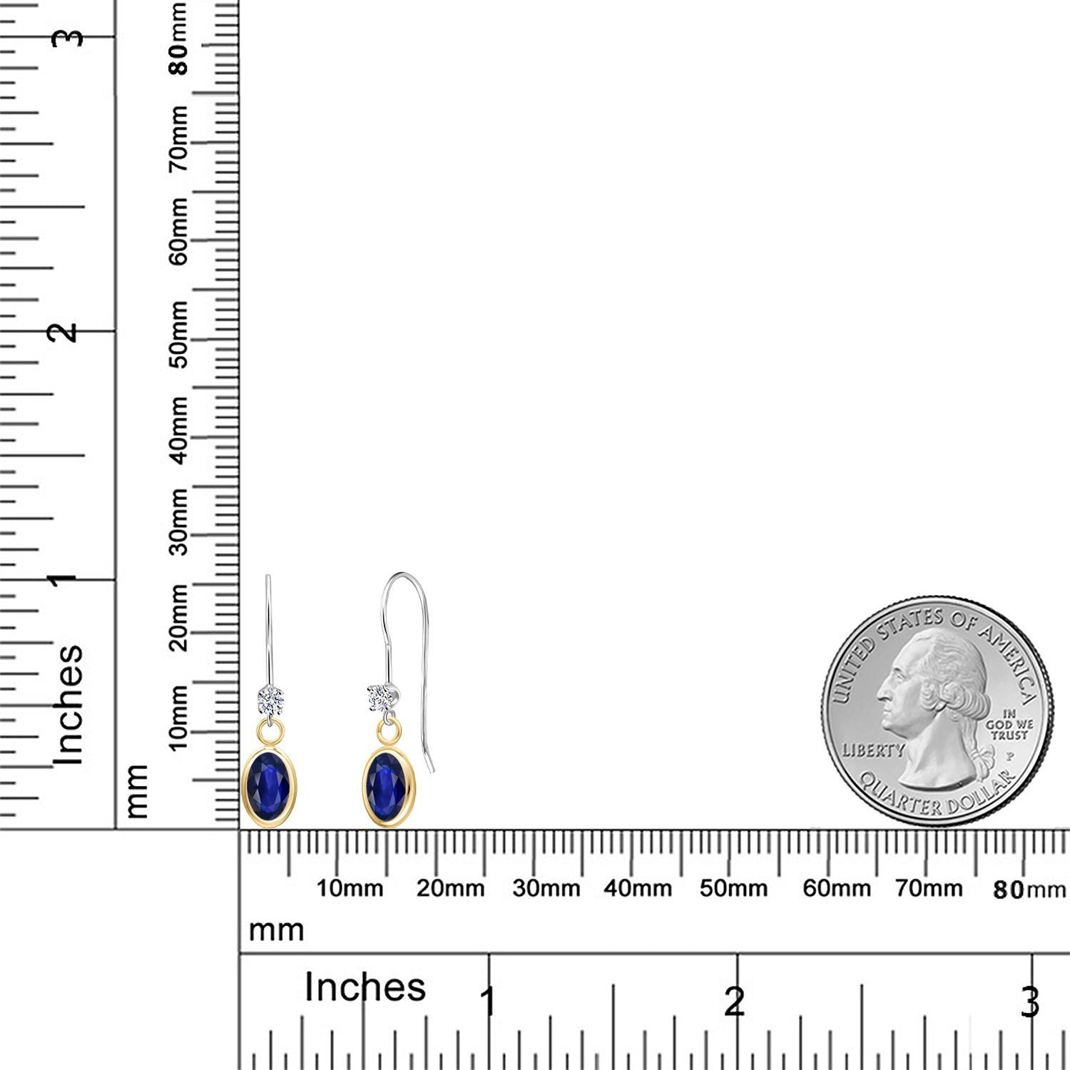 Earrings in 14K Two Tone Gold