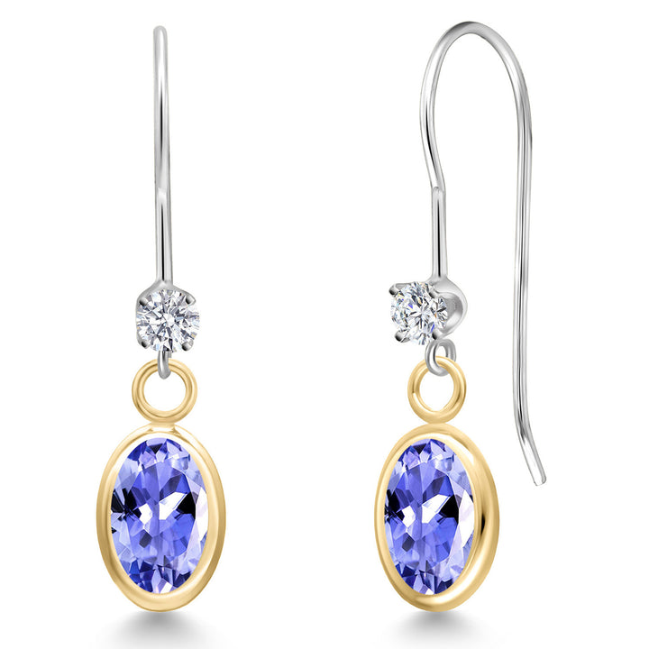 Earrings in 14K Two Tone Gold