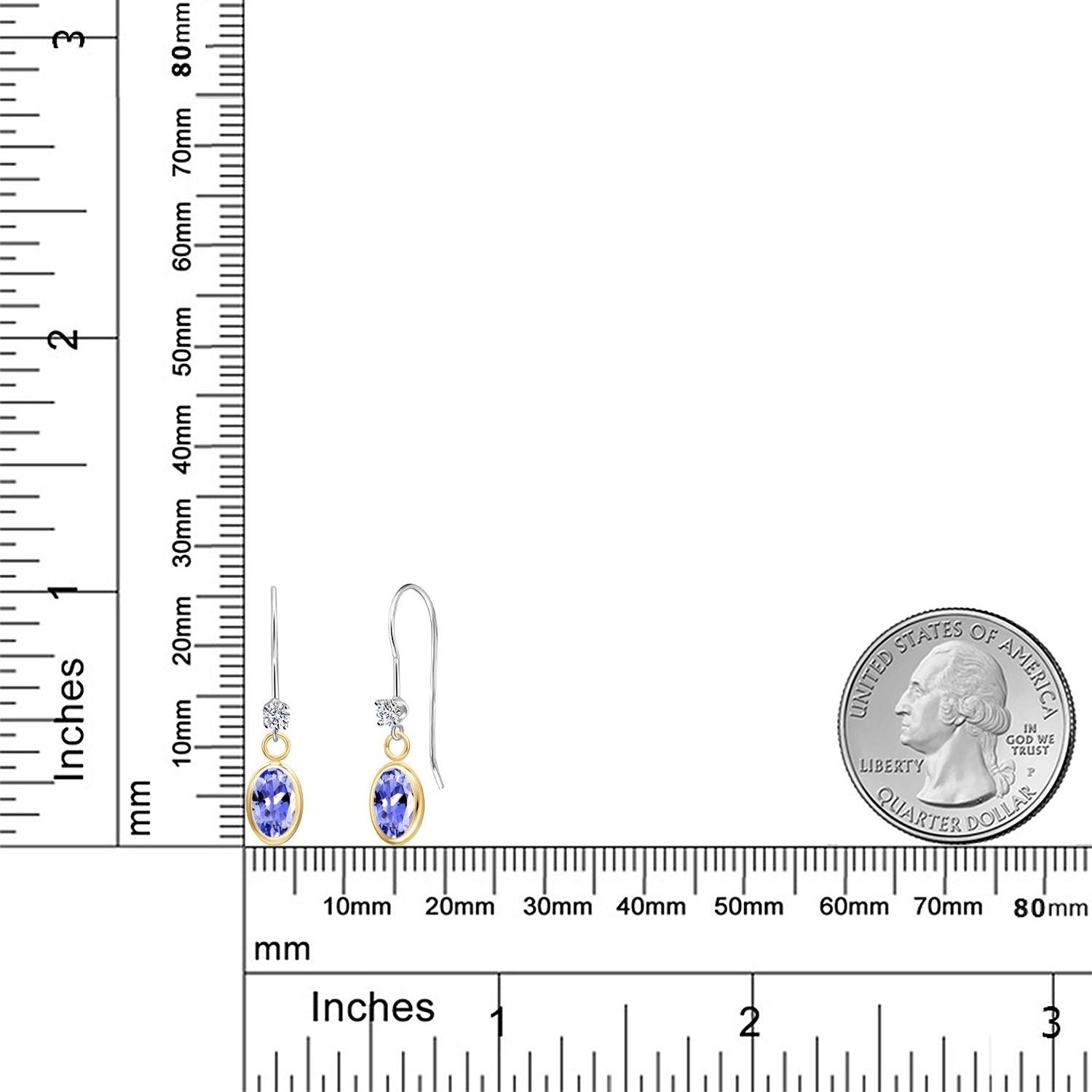 Earrings in 14K Two Tone Gold