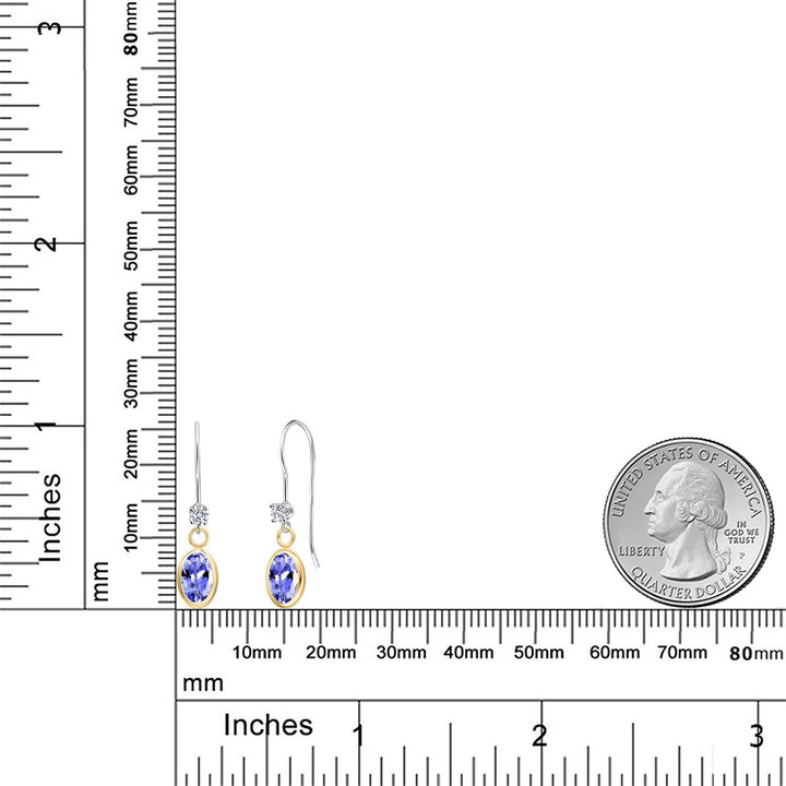 Earrings in 14K Two Tone Gold