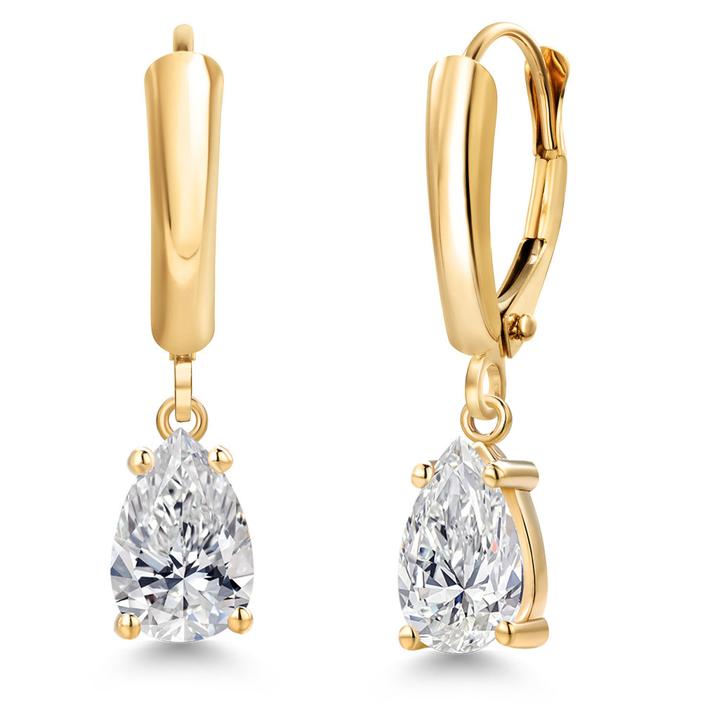 1.40 Cttw_Pear Shape_Earrings in 14K Yellow Gold
