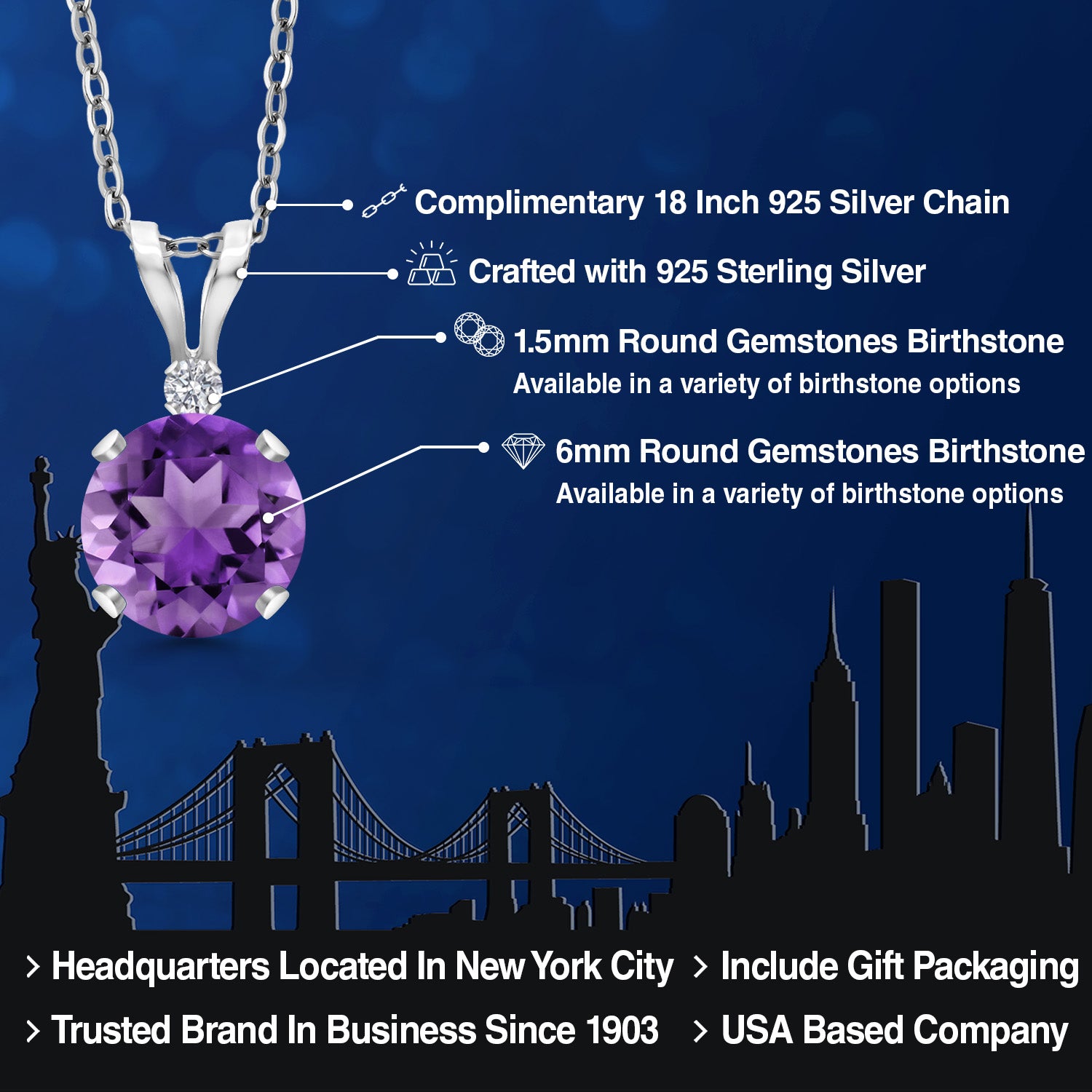 Necklace in 14K White Gold