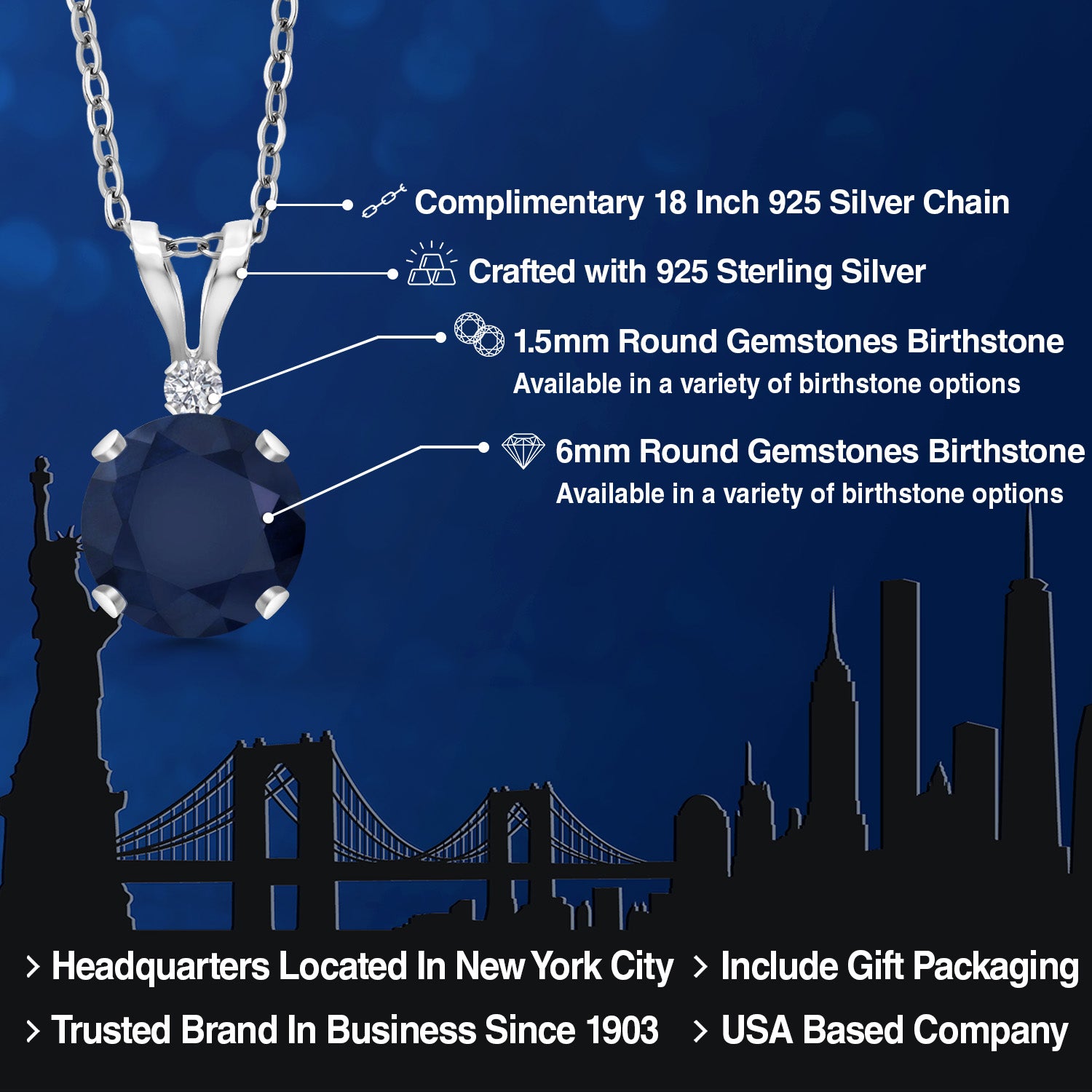 Necklace in 14K White Gold