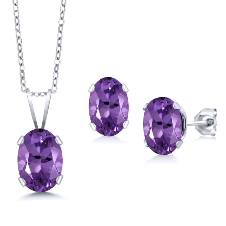 Pendant Earrings Set in 925 Sterling Silver