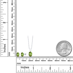 Pendant Earrings Set in 925 Sterling Silver